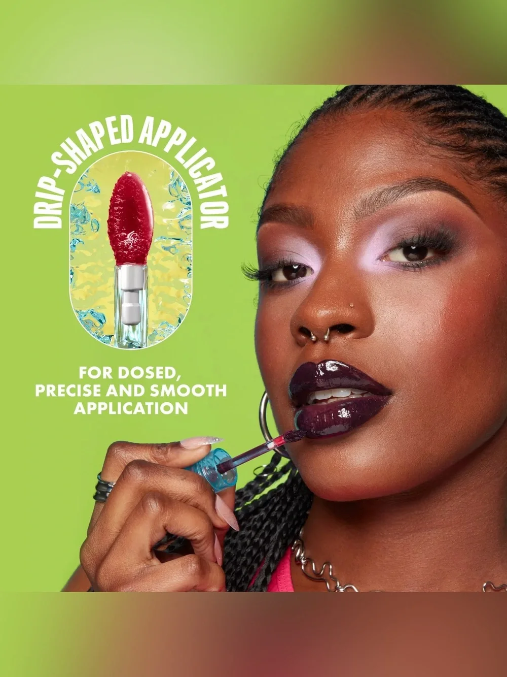 NYX Lip IV Hydrating Gloss Stain - Drippin In Rose, NEW